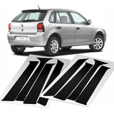 Kit Adesivo Coluna Blackout Gol Parati G3 G4 Preto Rugoso