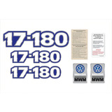 Kit Adesivo Compatível 17 180 Emblema Caminhão F863 Cor Padrão