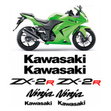 Kit Adesivo Compatível Kawasaki Ninja 250r Verde 2011 Zx2r