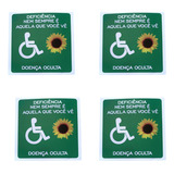 Kit Adesivo Doença Oculta Girassol 4 Unidades