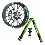 Kit Adesivo E Cordão Moto Kawasaki Ninja 400 Refletiva Rodas