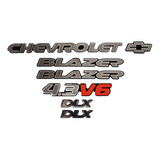 Kit Adesivo Emblema 3d Resinado Chevrolet Blazer Dlx 4.3v6 4.3 V6