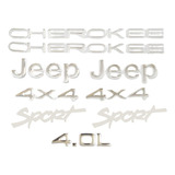 Kit Adesivo Emblema 3d Resinado Jeep
