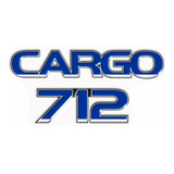 Kit Adesivo Emblema Compatível Ford Cargo 712 Resinado Kit01 Cor Cromado E Azul - Resinado