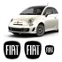Kit Adesivo Emblema Fiat 500 Frontal E Traseiro   Fiat Preto