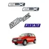 Kit Adesivo Emblema Mille Elx + Fiat Para Fiat Uno Resinado