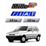 Kit Adesivo Emblema Mille Ep Fiat Uno - Resinado