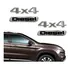 Kit Adesivo Emblema Portas Cromado 4x4 Diesel Fiat Toro