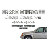 Kit Adesivo Emblema Resinado Jeep Grand Cherokee 5 9 Chkrs11 Cor Cromado