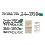 Kit Adesivo Emblema Resinado Volks 24 250e Worker Cor Padrão