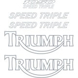 Kit Adesivo Emblema Triumph 1050 Speed Triple Preta