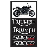 Kit Adesivo Emblema Triumph Speed Triple 1050 Preta