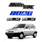 Kit Adesivo Emblema Uno Mille Elx Fiat - Resinado