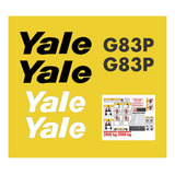 Kit Adesivo Empilhadeira Yale G83p Completo Etiquetas Mk Cor Padrão