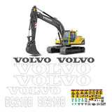 Kit Adesivo Escavadeira Volvo Ec210b Ec140b Lc  etiqueta Mk Cor Adesivo Emblema Gráfico Ec 140b