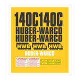 Kit Adesivo Etiquetas Motoniveladora Huber warco 140c
