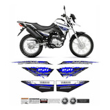 Kit Adesivo Faixa Emblema Modelo Yamaha Xtz Crosser 150 2014 Cor Crosser 150 2014 Branca