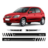 Kit Adesivo Faixa Lateral Aplique Carro Celta Prisma Kit59