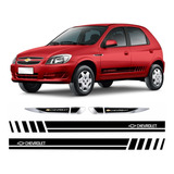 Kit Adesivo Faixa Lateral Aplique Carro Celta Prisma Kit63