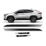 Kit Adesivo Faixa Lateral Aplique Porta Fiat Fastback Kit20