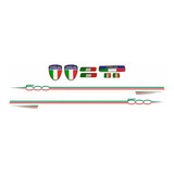 Kit Adesivo Faixa Lateral Fiat 500 Italia E Resinados Kit18