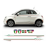 Kit Adesivo Faixa Lateral Fiat 500 Italia E Resinados Kit18