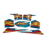 Kit Adesivo Faixas Xr 200 1998 Roxa Azul
