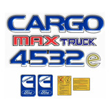 Kit Adesivo Ford Cargo 4532e Max Truck Emblema Caminhão 93
