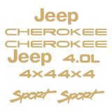 Kit Adesivo Jeep Cherokee Sport Dourado