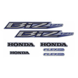 Kit Adesivo Jogo Faixas Honda Biz 125 2015 Es Prata