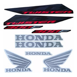 Kit Adesivo Jogo Faixas Honda Cb 300f Twister 2023 Cinza
