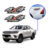 Kit Adesivo Lateral 4x4 Hilux Turbo 2016 2017 2018 2019 2020