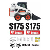 Kit Adesivo Mini Carregadeira Bobcat S175   Etiquetas Mk Cor Padrão