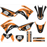 Kit Adesivo Moto Cross Trilha Xtz 250 Laranja 0 20mm Lm349