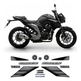 Kit Adesivo Moto Yamaha Fazer 250 Fz 2022 Preto F485