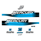 Kit Adesivo Motor De Popa Mercury Sea Pro 25 Hp