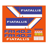 Kit Adesivo Pá Carregadeira Compatível Com Fiatallis Fr140 2 Cor Adesivo Emblema Gráfico Fr 140 2