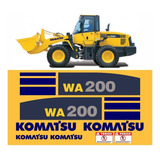 Kit Adesivo Pá Carregadeira Komatsu Wa200 Etiquetas Mk Cor Pá Carregadeira Wa200