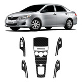 Kit Adesivo Painel Corolla 2009 12 Aplique Fibra De Carbono