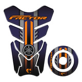 Kit Adesivo Protetor Tanque E Bocal Moto Yamaha Factor Azul