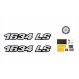 Kit Adesivo Resinado Etiquetas Para Mercedes 1634 Ls 18055 Cor Prata