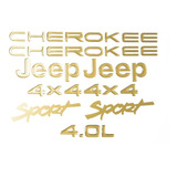Kit Adesivo Resinado Jeep Cherokee 4 0 Sport Dourado