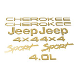 Kit Adesivo Resinado Jeep Cherokee Sport 4 0l Ouro
