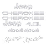 Kit Adesivo Resinado Jeep Cherokee Sport Azul Chkrs05