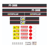 Kit Adesivo Rolo Compactador Caterpillar Pf300b