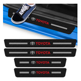 Kit Adesivo Soleira De Porta Carro Toyota Fibra De Carbono