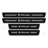 Kit Adesivo Soleira Porta Carro Volkswagen Fibra De Carbono
