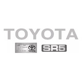 Kit Adesivo Toyota Hilux Tampa Traseira Sr5 Prata Kit05 Fgc