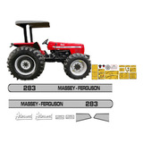 Kit Adesivo Trator Massey Ferguson Mf 283 Etiqueta Mk Cor Adesivo Massey Ferguson 283