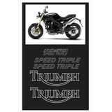 Kit Adesivo Triumph Speed Triple 1050 Preta 2008 2009